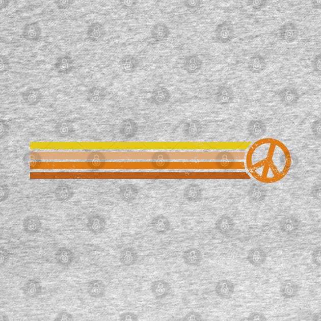 RETRO PEACE STRIPES - 70s Sunset by Jitterfly